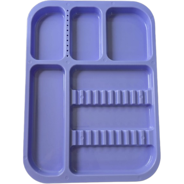 Bandeja organizadora esterilizable en autoclave morado