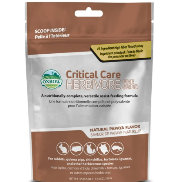 Critical Care Herbivoros Fine Grind 100 Gramos