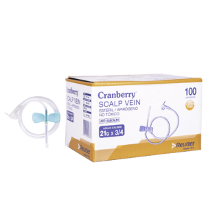 SCALP VEIN 21G X 3/4 - 100 UNIDADES - CRANBERRY